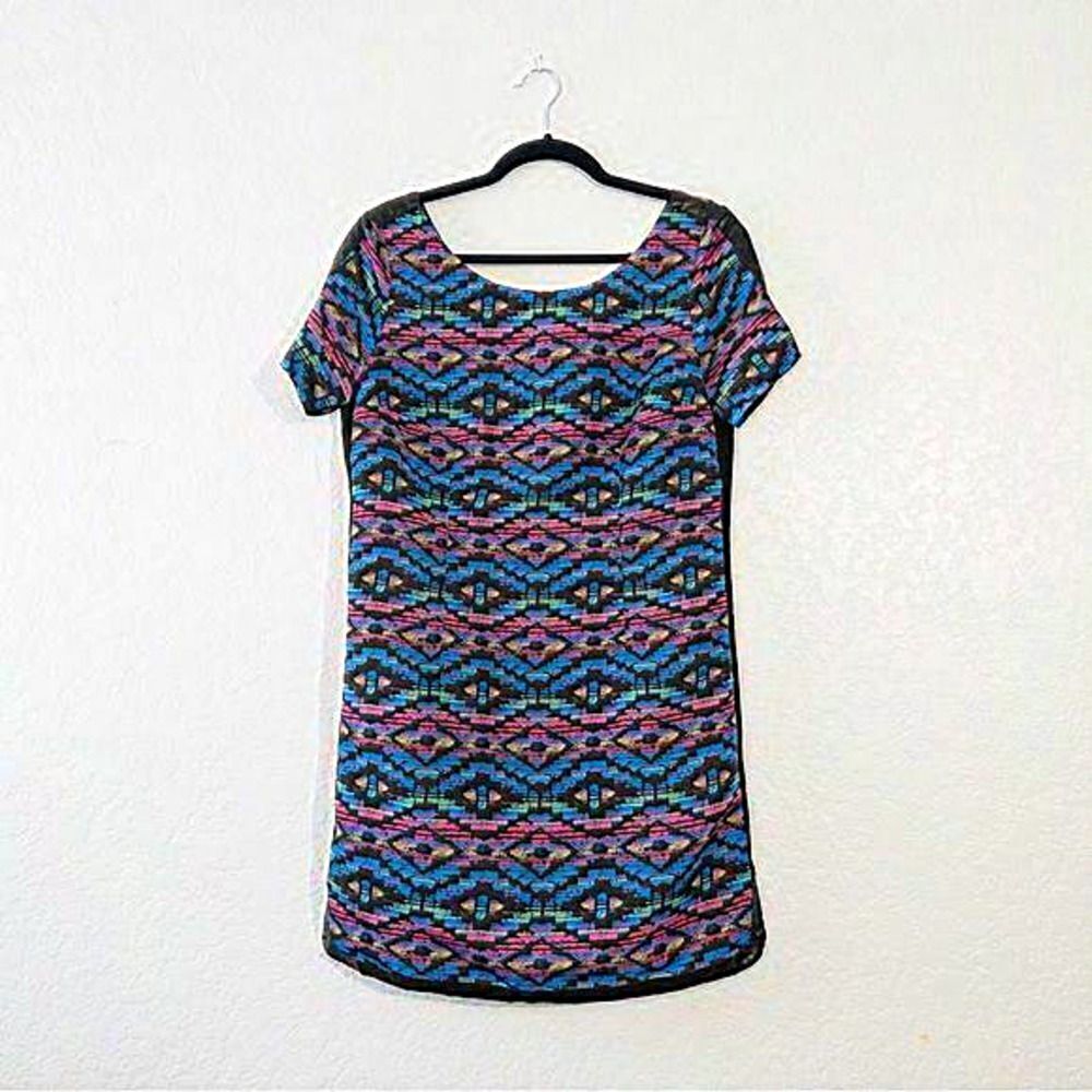 Plenty by Tracy Reese Multicolored‎ Aztec Printed Mini Dress Size 10